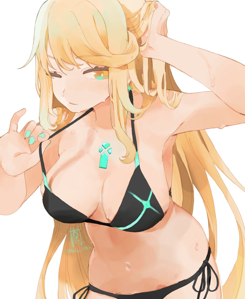 mythra (xenoblade chronicles and 1 more) drawn by sou_(pale_1080)