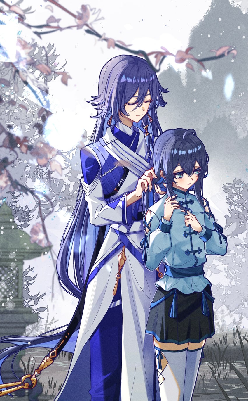 fu hua and cheng lixue (honkai and 1 more) drawn by mimkmo