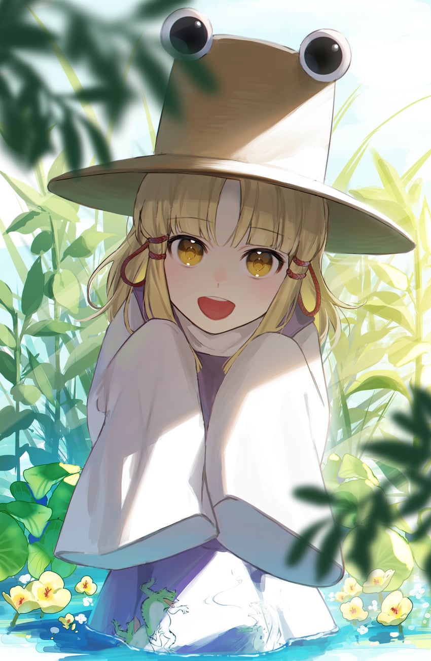 moriya suwako and pyonta (touhou) drawn by jill_07km