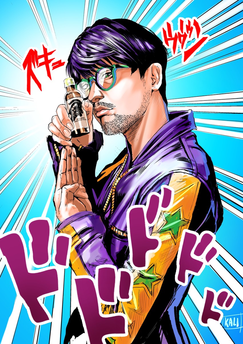 kojima hideo (jojo no kimyou na bouken and 1 more) drawn by thugkali