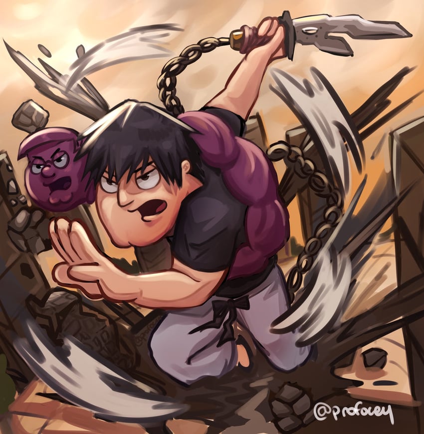 fushiguro touji, peter griffin, inventory curse, and joe swanson (jujutsu kaisen and 1 more) drawn by profocey