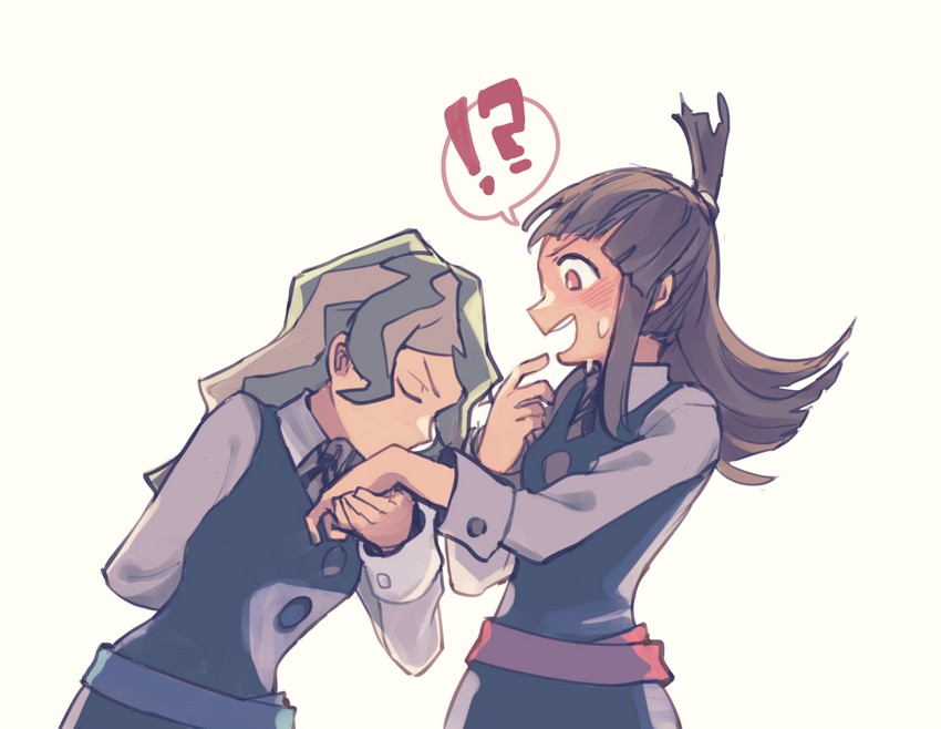 kagari atsuko and diana cavendish (little witch academia) drawn by vento