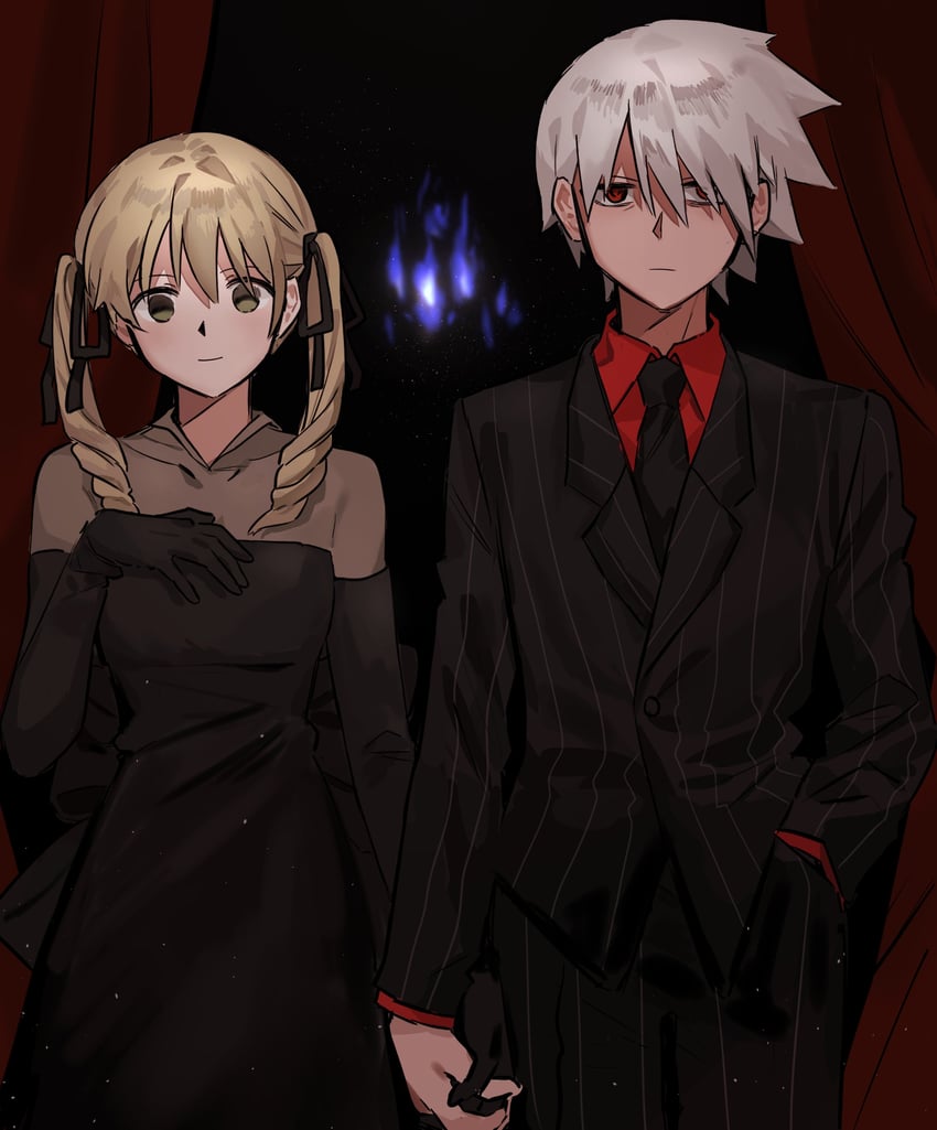maka albarn and soul evans (soul eater) drawn by dosa_(_angrim5)
