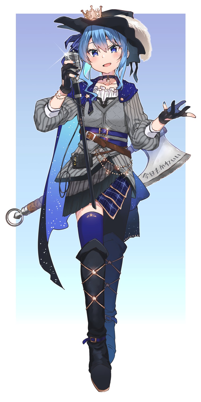 hoshimachi suisei (hololive and 1 more) drawn by tsukino_(nakajimaseiki)