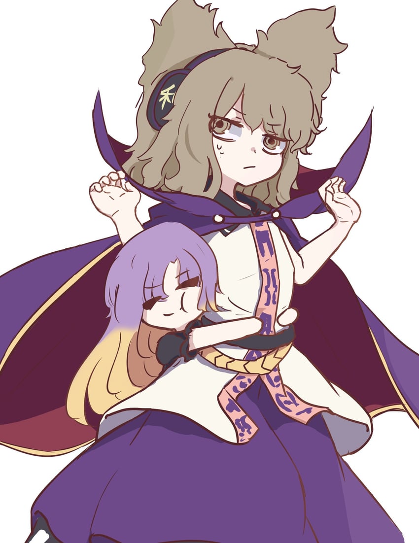 hijiri byakuren and toyosatomimi no miko (touhou) drawn by oreo_(wallpaper40502)