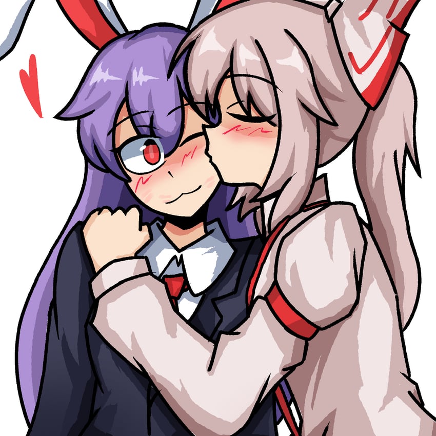 reisen udongein inaba and fujiwara no mokou (touhou) drawn by lad_der