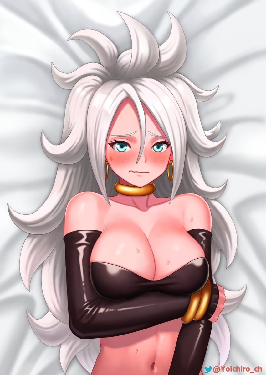 android 21 and majin android 21 (dragon ball and 1 more) drawn by yoichiro_ch