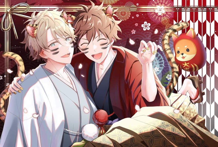 morisawa chiaki and takamine midori (ensemble stars!) drawn by kindo