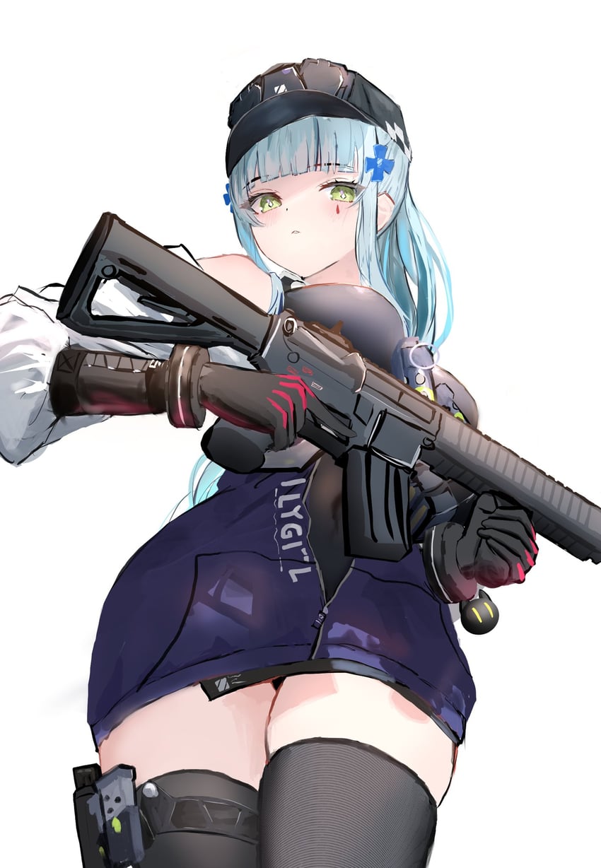 hk416 and klukai (girls' frontline and 1 more) drawn by ezzi