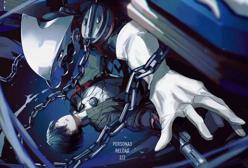 yuuki makoto and thanatos (persona and 2 more) drawn by sageo_yn