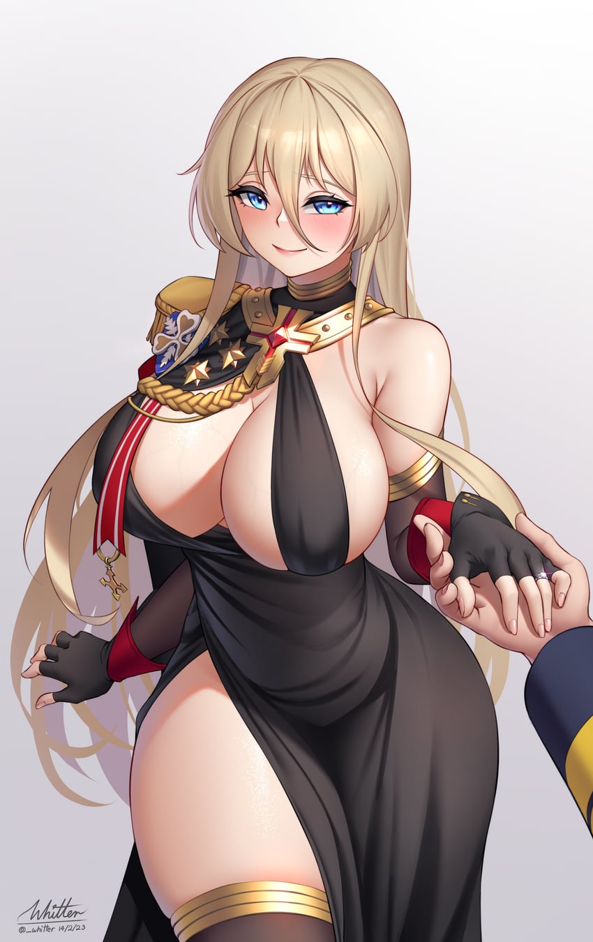 commander and bismarck (azur lane) drawn by whitter