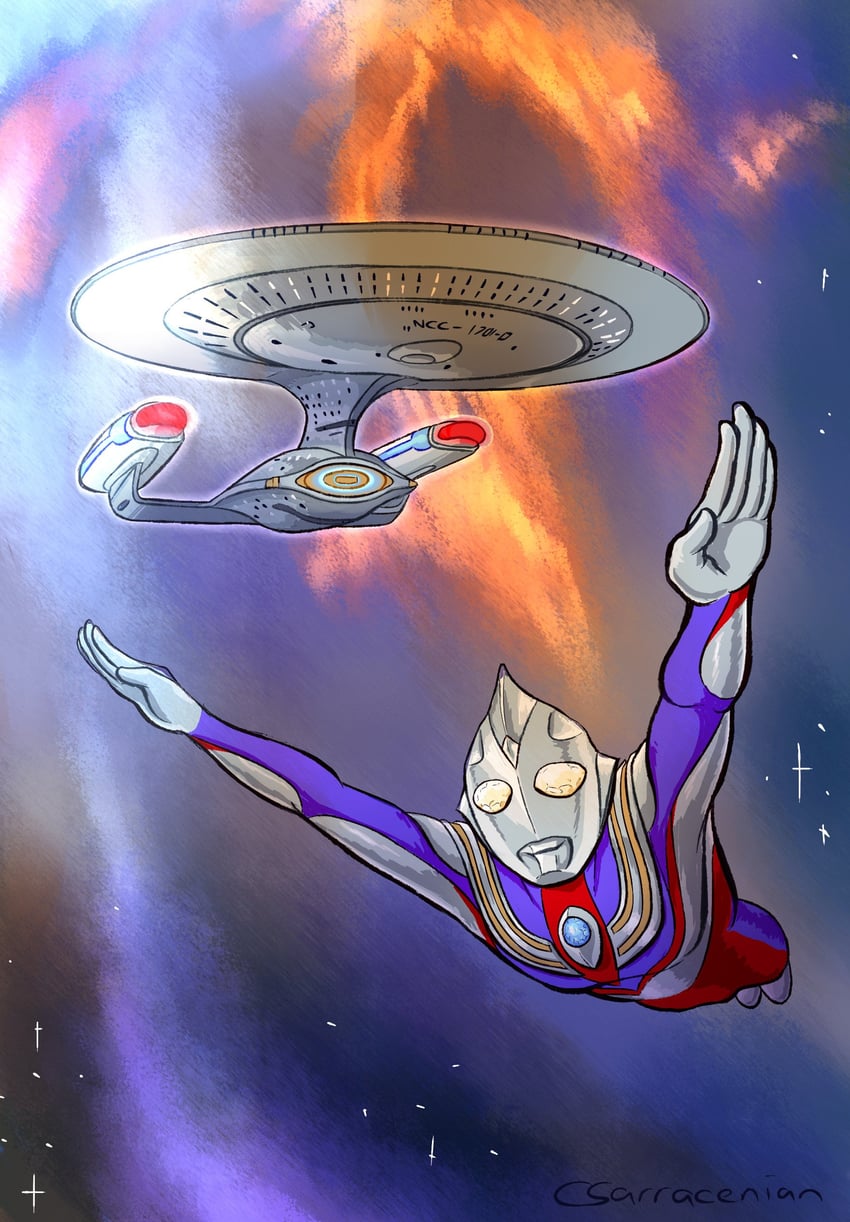 ultraman tiga (ultra series and 3 more) drawn by sarracenian