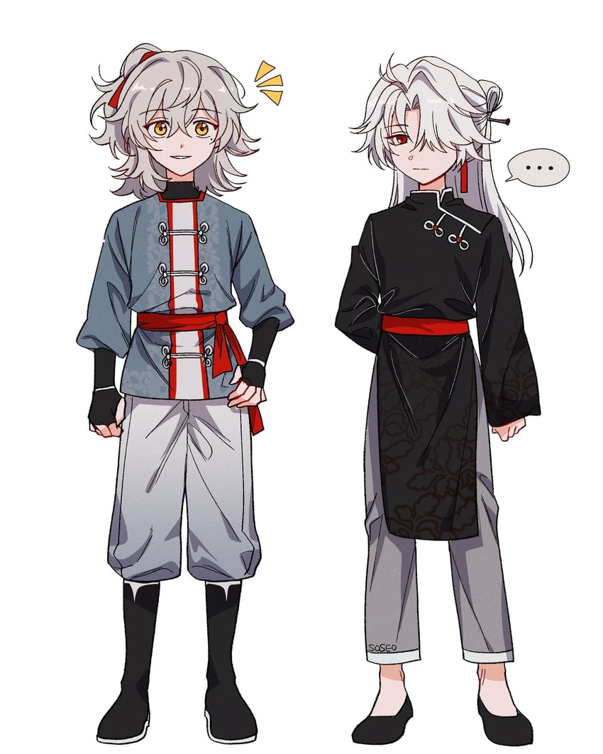 blade and jing yuan (honkai and 1 more) drawn by pillosopi