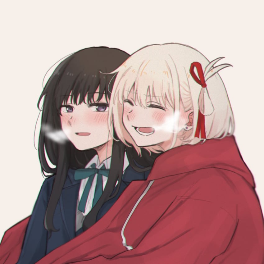 nishikigi chisato and inoue takina (lycoris recoil) drawn by yarou_(0tyaro)