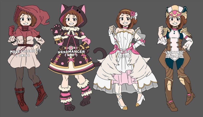 uraraka ochaco (fire emblem and 3 more) drawn by master_hands