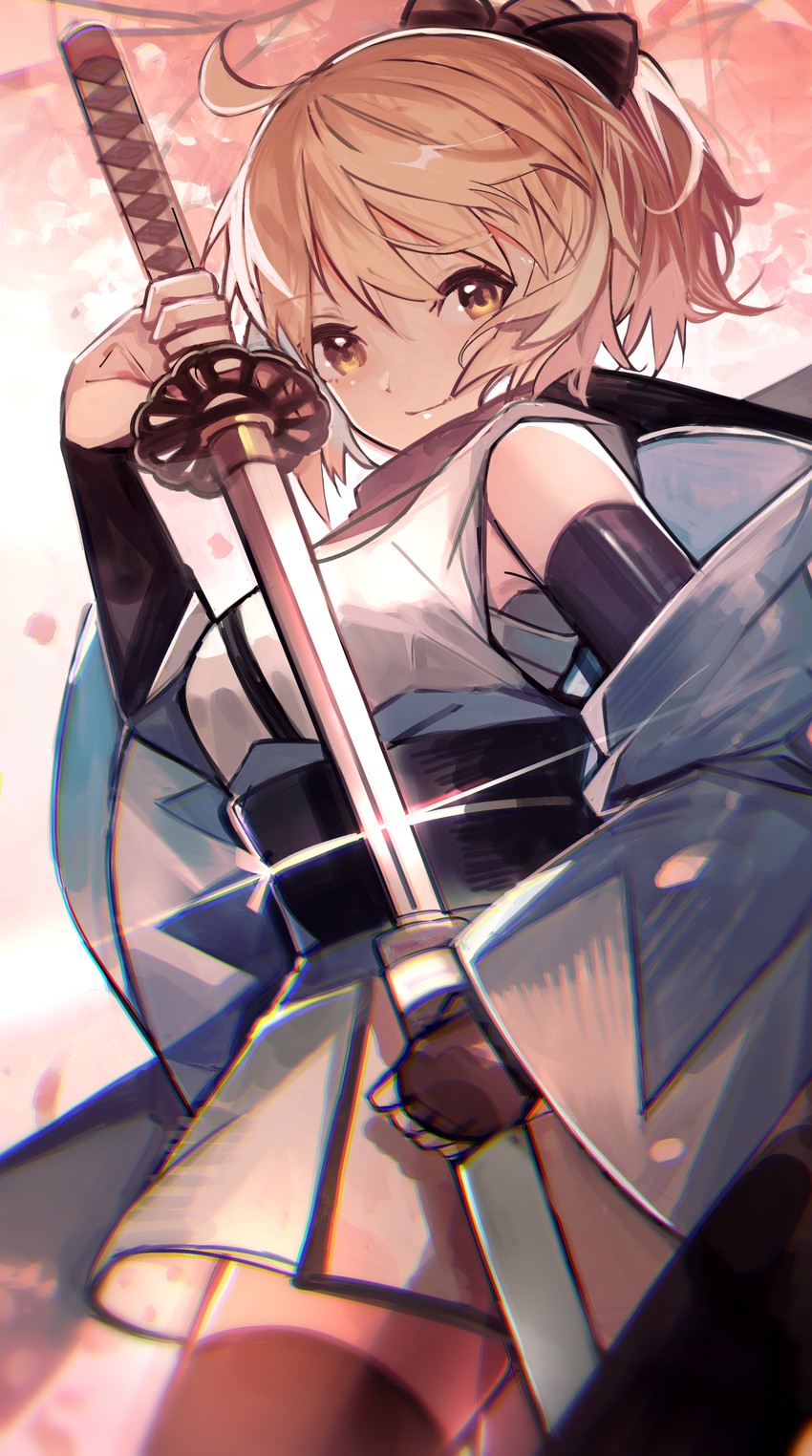 okita souji (fate and 2 more) drawn by tarbo_(exxxpiation)
