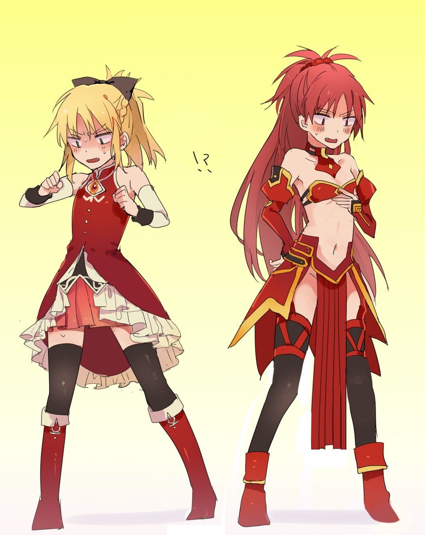 sakura kyoko and mordred (fate and 3 more) drawn by miko_(s1748s)