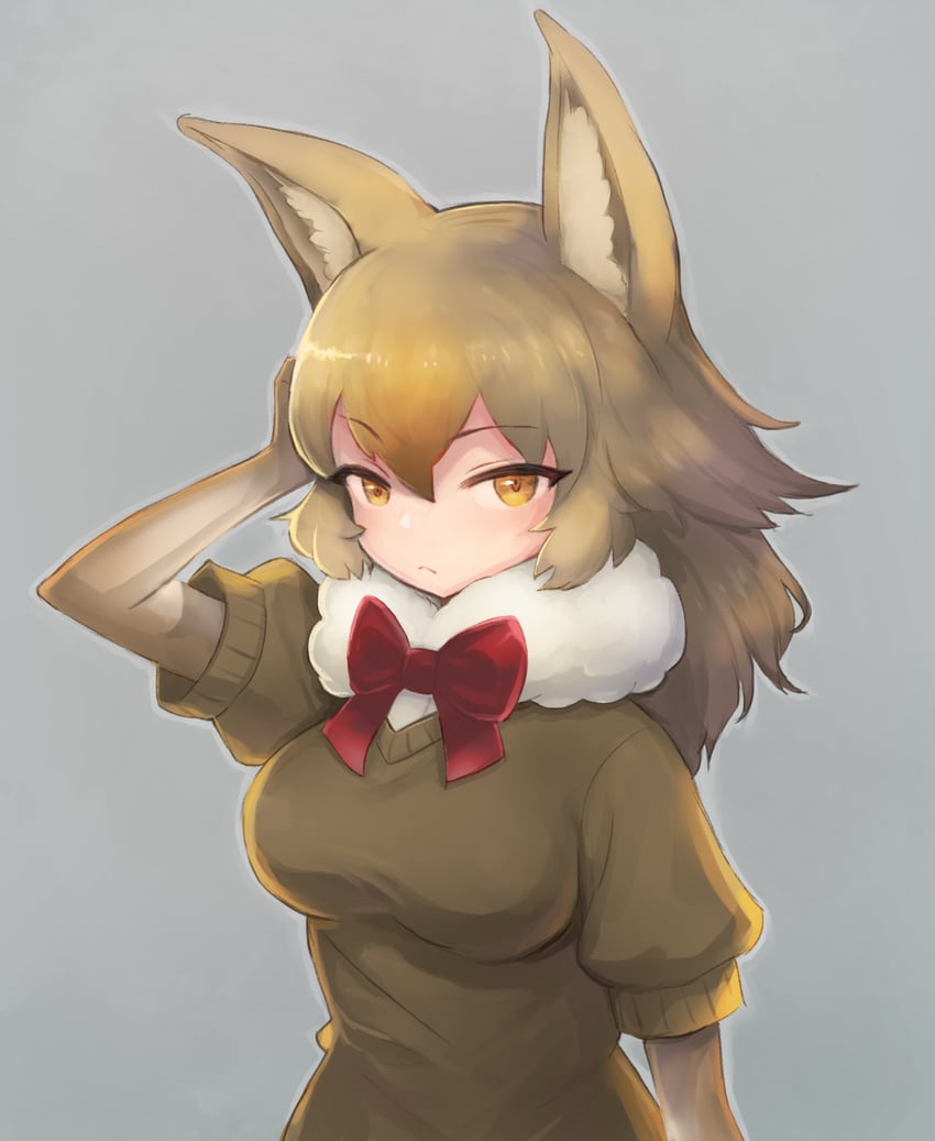 african golden wolf (kemono friends and 1 more) drawn by roozin