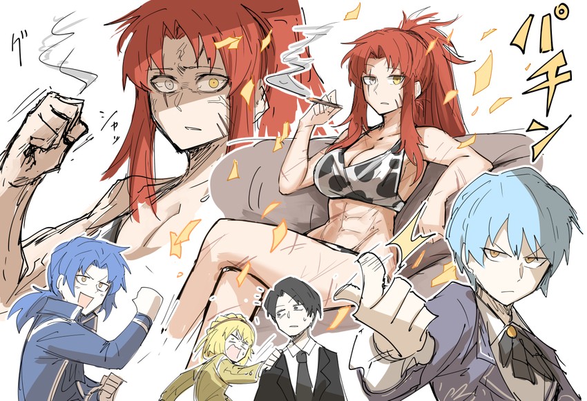 angela, roland, chesed, gebura, and tiphereth a (project moon and 1 more) drawn by kankan33333