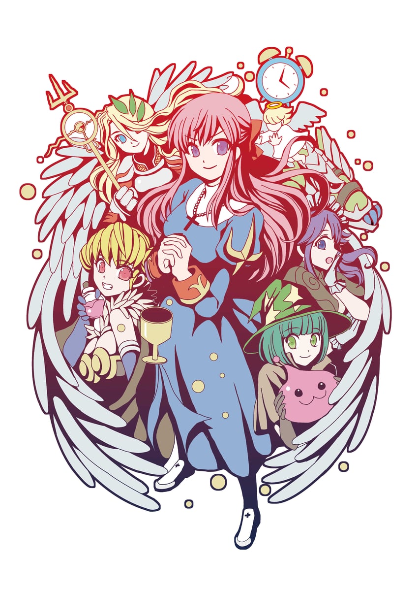 priest, poring, mage, alchemist, pavianne, and 2 more (ragnarok online) drawn by akanka
