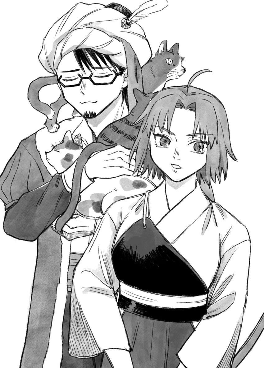 mitsuzuri ayako and mehmed ii (fate and 1 more) drawn by cheeeeese0619