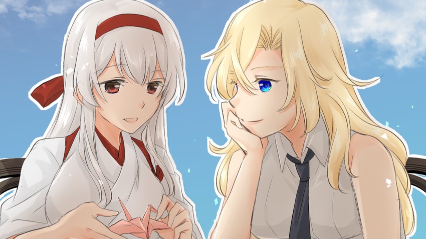 shoukaku and hornet (kantai collection) drawn by orikoshi_shino