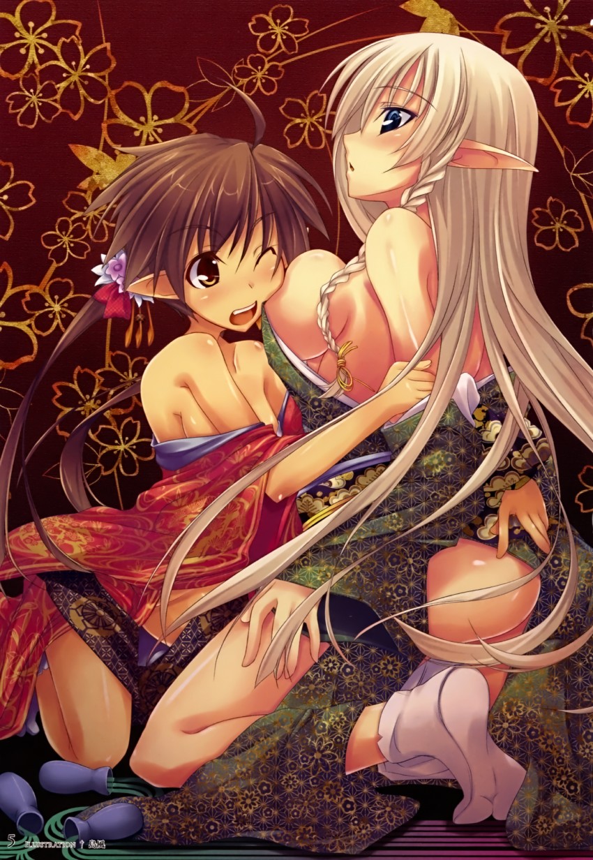 alleyne, fighting master alleyne, nowa, and forest keeper nowa (queen's blade) drawn by shimakaze_(soundz_of_bell)
