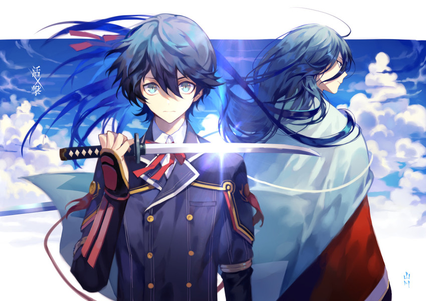 izumi-no-kami kanesada and horikawa kunihiro (touken ranbu) drawn by yamakawa
