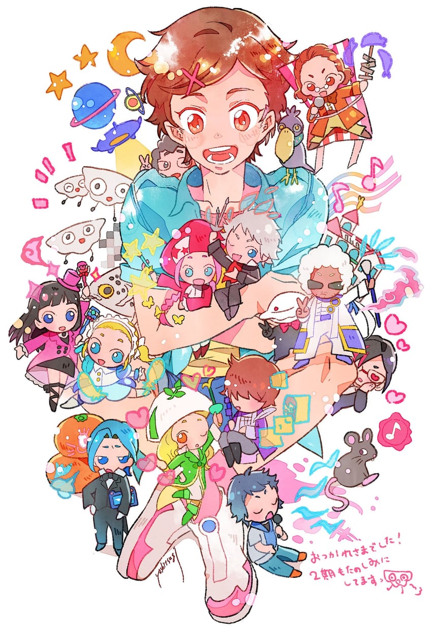 ludwig van beethoven, wolfgang amadeus mozart, franz schubert, frederic chopin, pyotr illyich tchaikovsky, and 9 more (classicaloid) drawn by yoshida_yoshitsugi