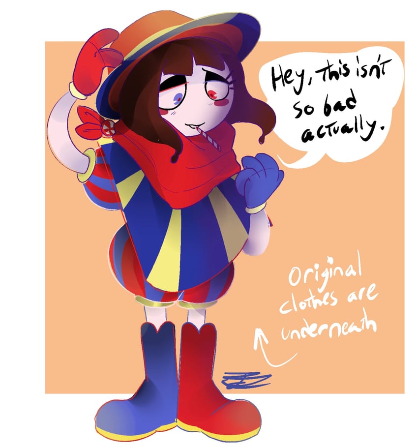 pomni and gummigoo (the amazing digital circus) drawn by ottietottie