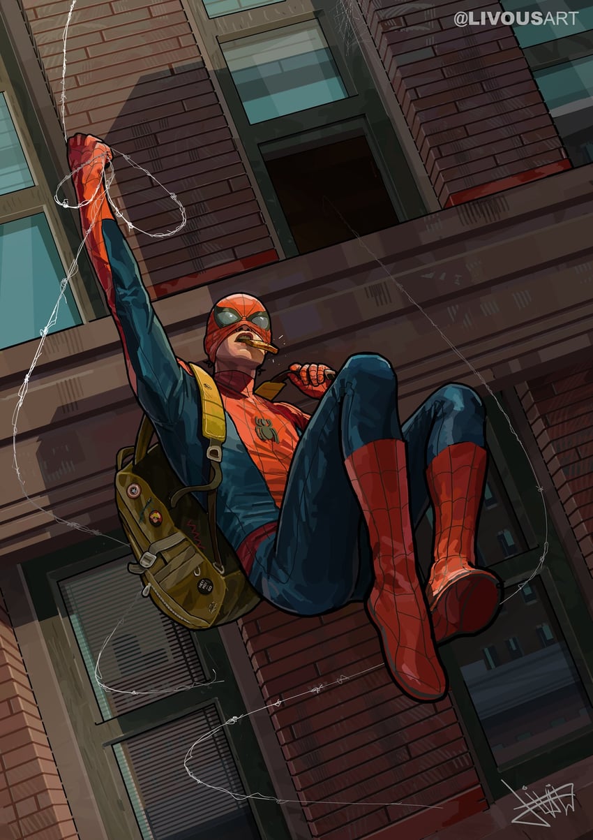 spider-man (marvel and 1 more) drawn by livousart