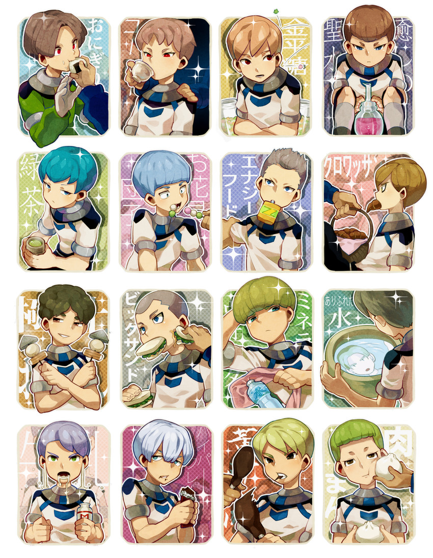 rei ruku, gura fomu, rau semu, a shimofu, iru meru, and 11 more (inazuma eleven and 2 more) drawn by motojima_hakka