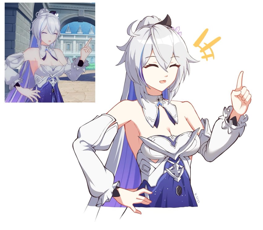 kiana kaslana (honkai and 1 more) drawn by kimi_craze