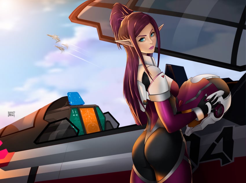 mirage farina jenius and vf-31 (macross and 1 more) drawn by esteban_barrientos