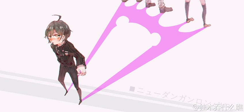 oma kokichi, saihara shuichi, and akamatsu kaede (danganronpa and 1 more) drawn by dumu_qiao_shenme_qiao