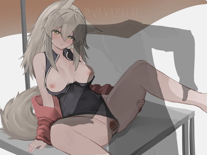 projekt red (arknights) drawn by wawamachi