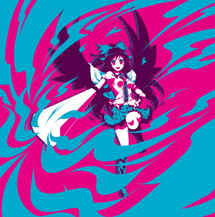reiuji utsuho (touhou and 1 more) drawn by kabayaki_unagi