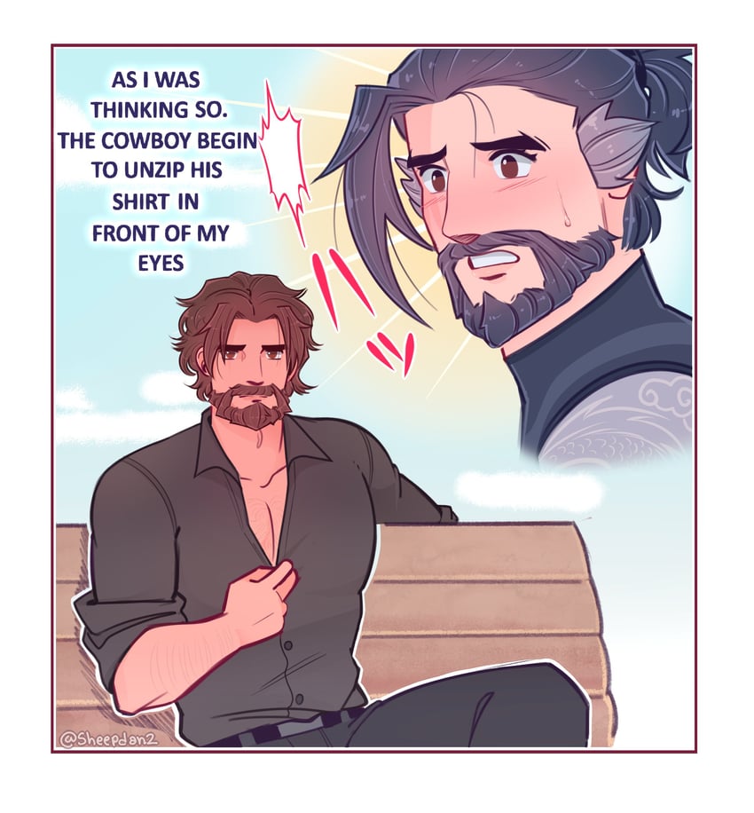 cassidy and hanzo (overwatch and 1 more) drawn by danny_(sheepdan2)