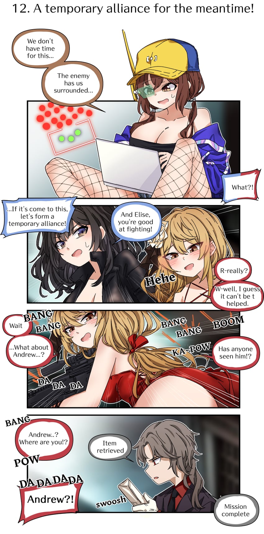 scheherazade, elise, rafina, and andrew (brown dust and 1 more) drawn by sin_seishun
