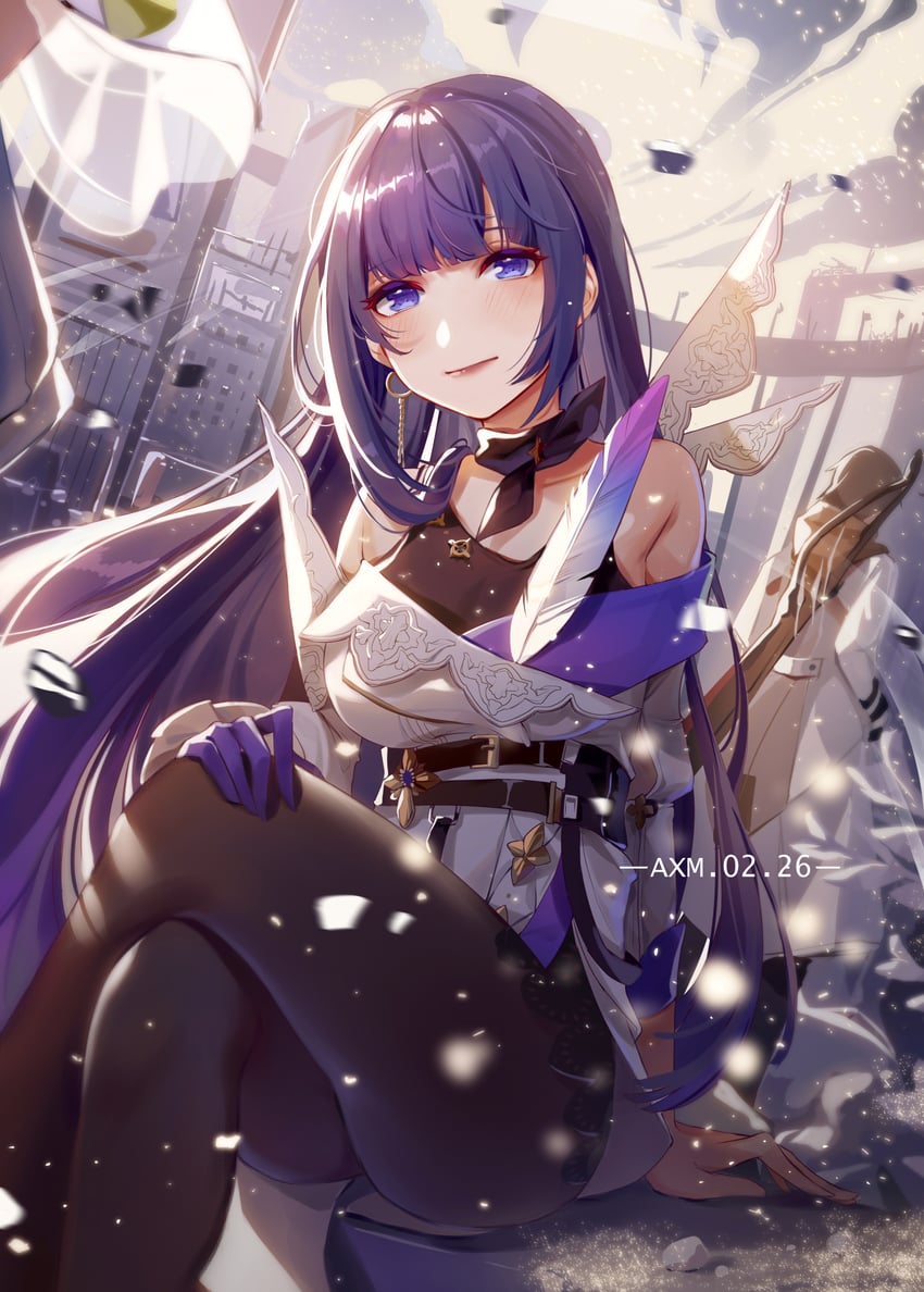 raiden mei and adam (honkai and 1 more) drawn by ai_xiao_meng