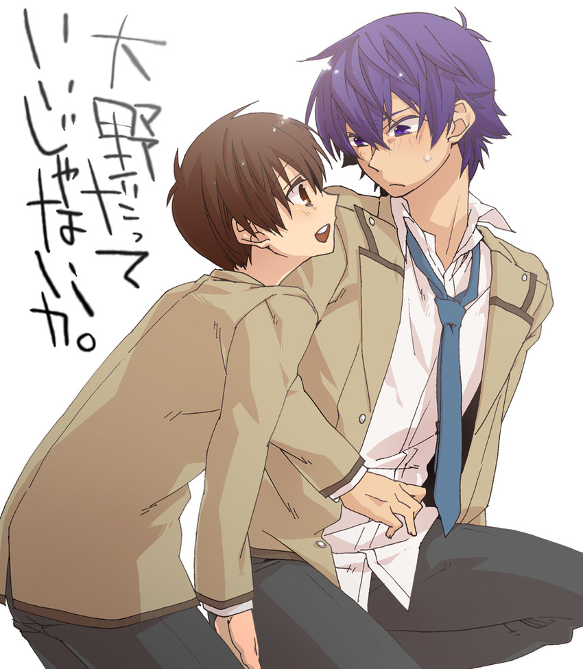 noda and ooyama (angel beats!) drawn by miyuu_(crazy_lollipop)
