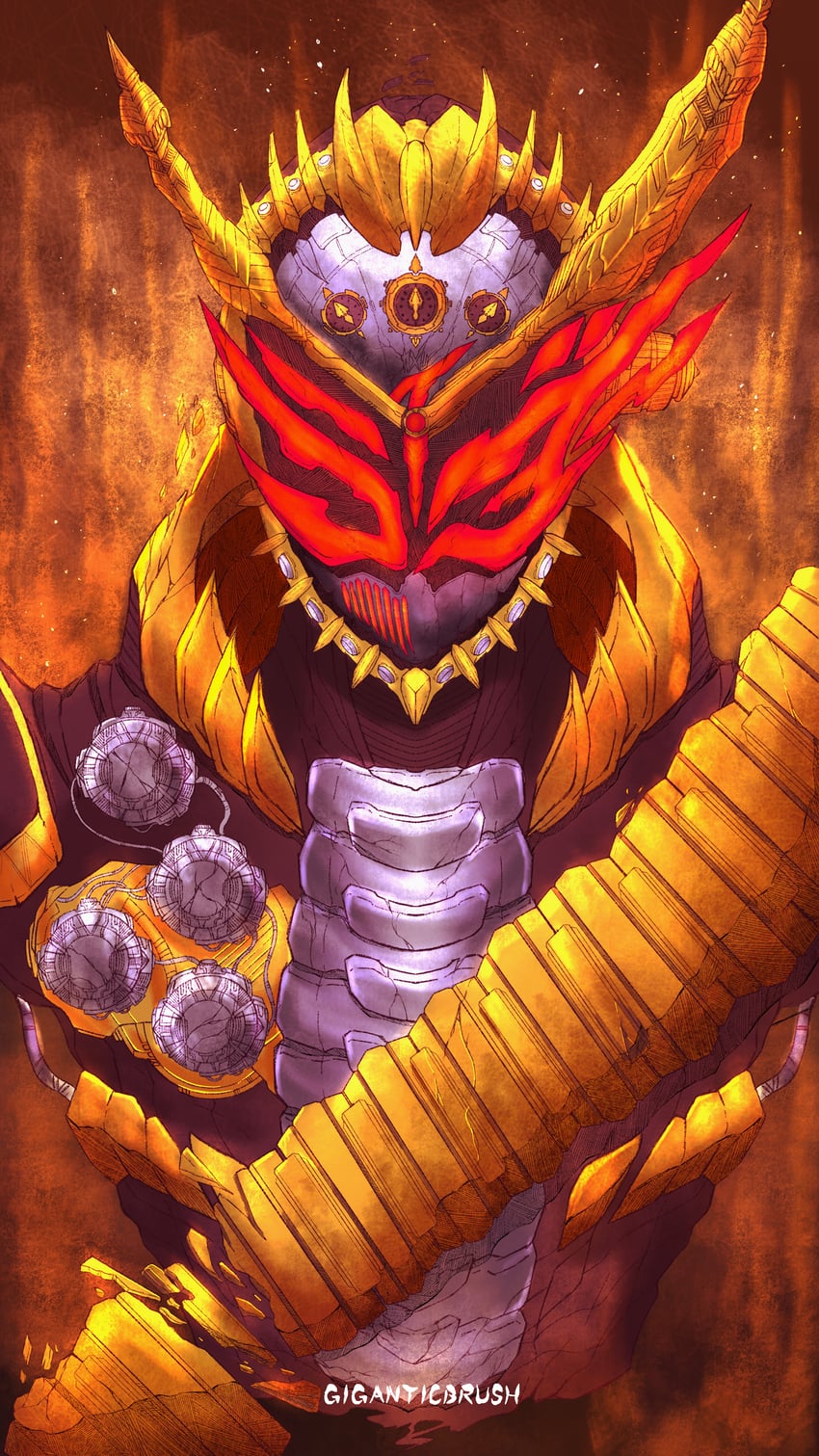 ohma zi-o (kamen rider and 1 more) drawn by giganticbrush