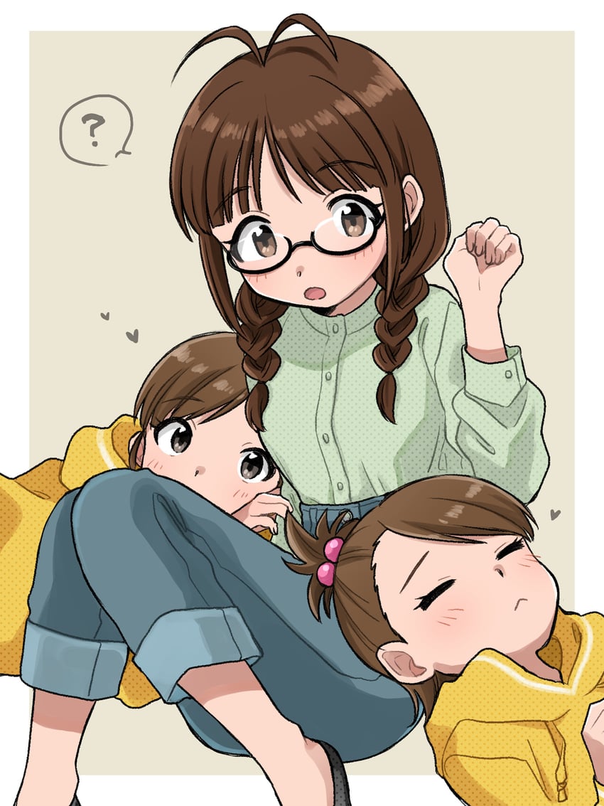 akizuki ritsuko, futami mami, and futami ami (idolmaster) drawn by naruse_ill