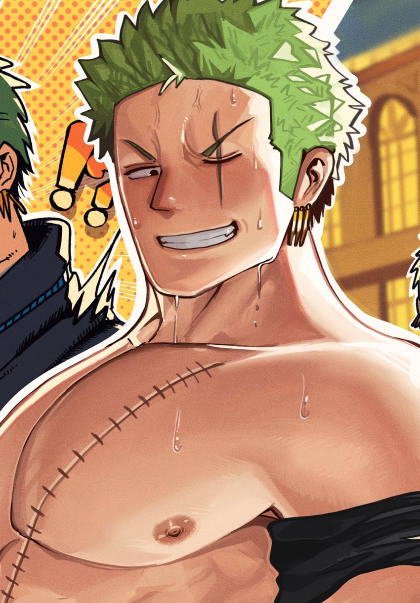 roronoa zoro (one piece) drawn by nikuo_(29niku)