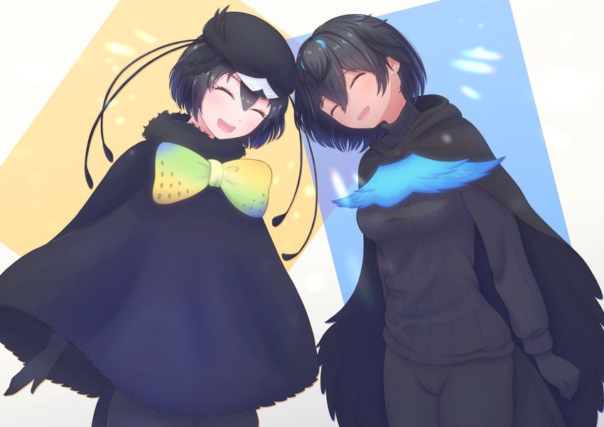 superb bird-of-paradise and western parotia (kemono friends) drawn by noginogiro