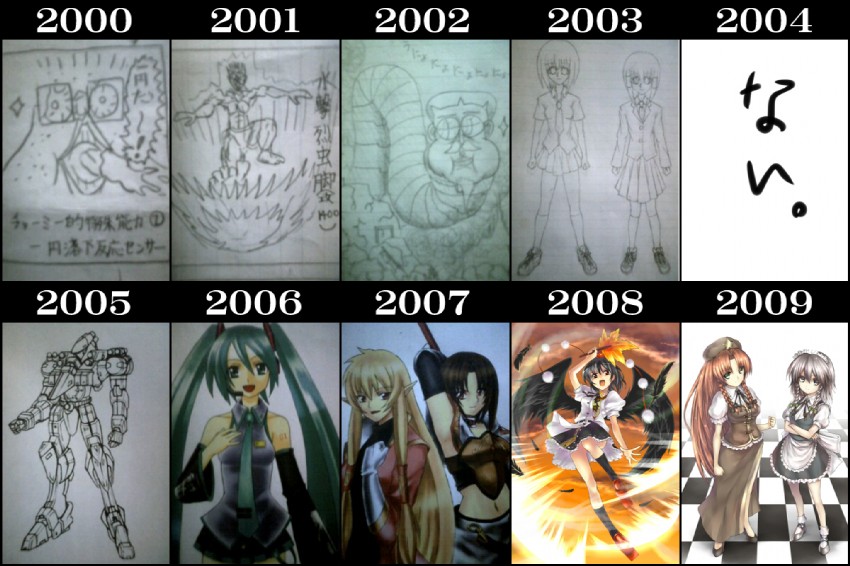 hatsune miku, izayoi sakuya, shameimaru aya, and hong meiling (original and 2 more) drawn by takemori_shintarou