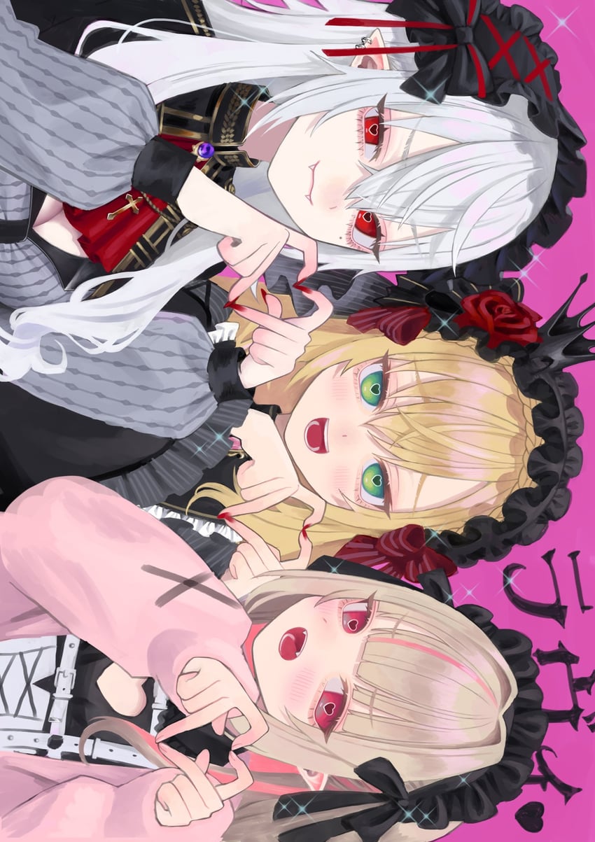 makaino ririmu, kuzuha, uzuki kou, and sanya (nijisanji) drawn by nelta_rene