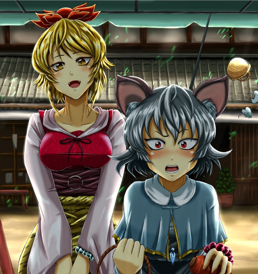 nazrin and toramaru shou (touhou) drawn by futagojima