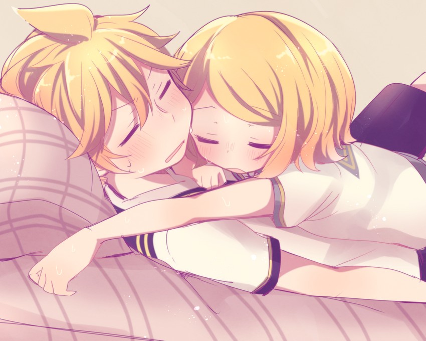 kagamine rin and kagamine len (vocaloid) drawn by aoi_choko_(aoichoco)