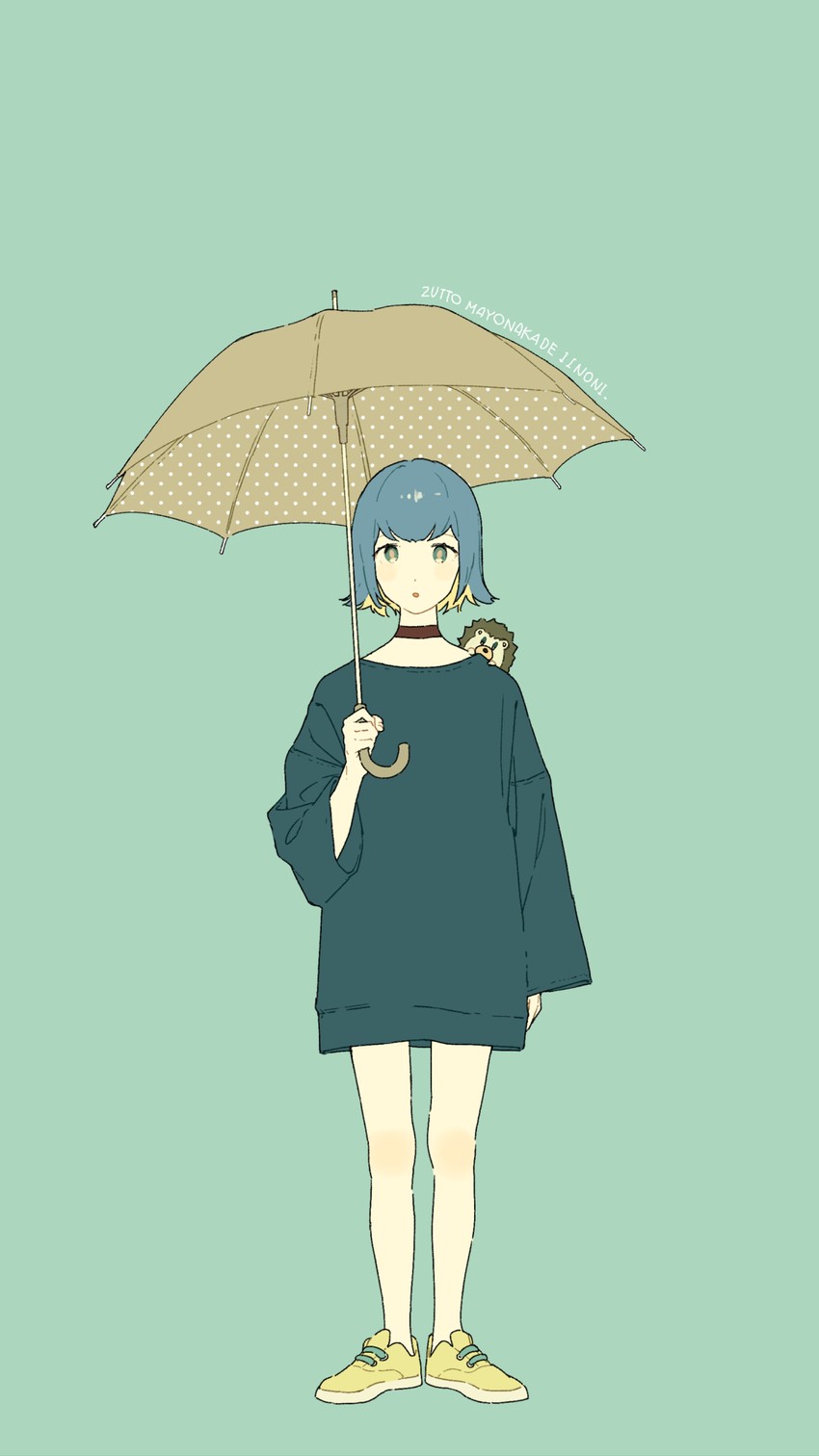 nira-chan and uniguri (zutto mayonaka de ii no ni and 1 more) drawn by aiko_(aiko_54)
